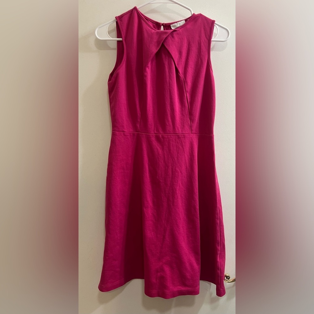 New York & Company Pink Sleeveless A-Line Sundress